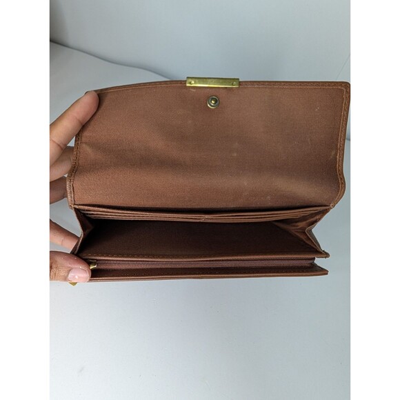 Fossil Brown Leather Farrah FLP Wallet Clutch RFID - Picture 6 of 10